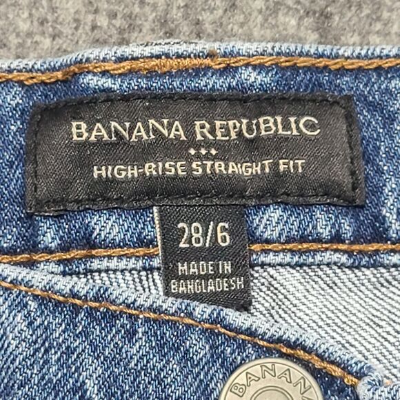 Banana Republic Womens Jeans 6 High Rise Straight Fit Mom Denim Pants - Picture 5 of 9
